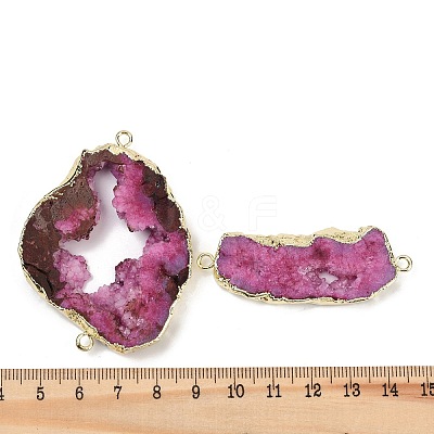 Dyed Natural Druzy Agate links G-R012-05G-04-1