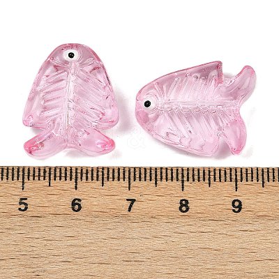 Transparent Glass Enamel Beads LAMP-U004-06R-1