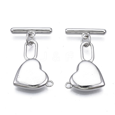 Brass Toggle Clasps KK-T063-103P-NF-1