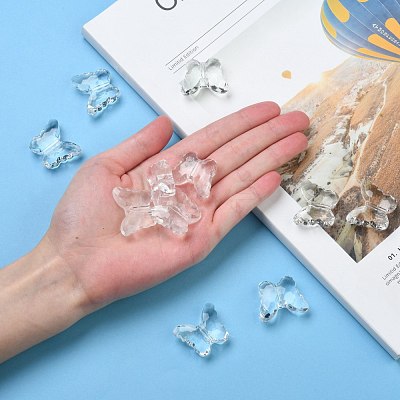 Transparent Acrylic Beads PL404Y-6-1