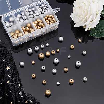 Matte Style Spray Painted Acrylic Beads ACRP-AR0001-04-1
