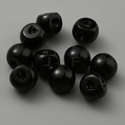 Resin Imitation Pearl Buttons LS-RESI-WH0034-38D-1