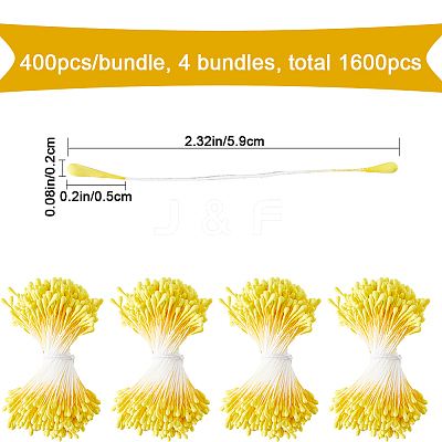 Gypsum Artificial Flower Heart Core DIY-WH0430-163A-1