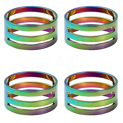 4Pcs Brass Rings RJEW-YW0001-06RC-1