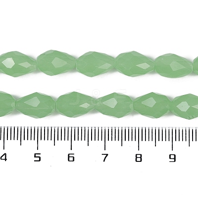 Electroplate Imitation Jade Glass Beads Strands EGLA-N013-J4mm-D04-1