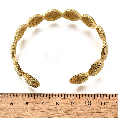 Brass Cuff Bangles for Women BJEW-U018-03G-1