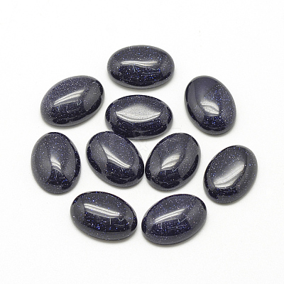 Synthetic Blue Goldstone Cabochons X-G-R415-14x10-34-1
