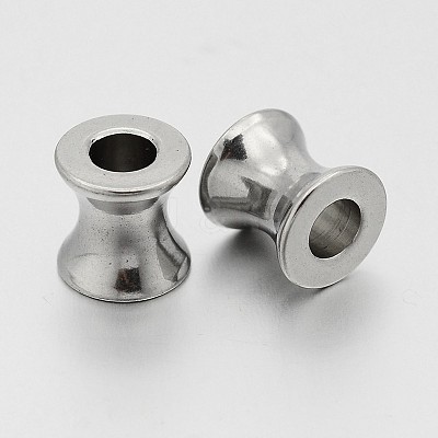 Tarnish Resistant Column 304 Stainless Steel European Beads STAS-N062-56P-1