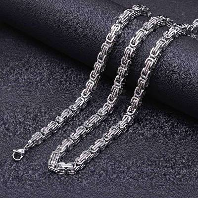 4mm Stainless Steel Byzantine Chain Necklaces FS-WG56795-01-1