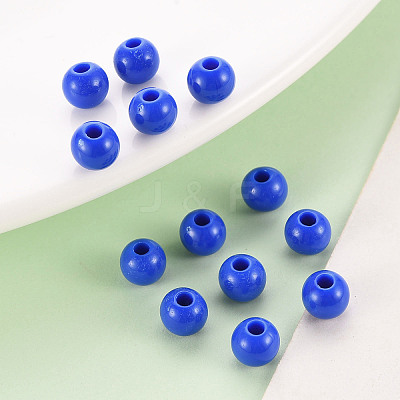 Opaque Acrylic Beads X-MACR-S370-C6mm-10-1