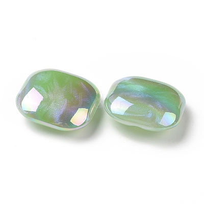 Opaque Acrylic Beads OACR-A010-10B-1