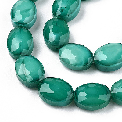 Opaque Solid Color Glass Beads Strands GLAA-N032-03I-1
