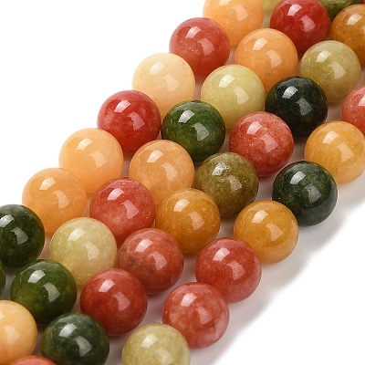 Natural White Jade Beads Strands G-Z097-A01-8mm-B-1
