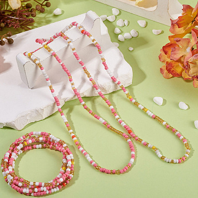 Resin Beads Bracelets BJEW-TAC0080-01E-1