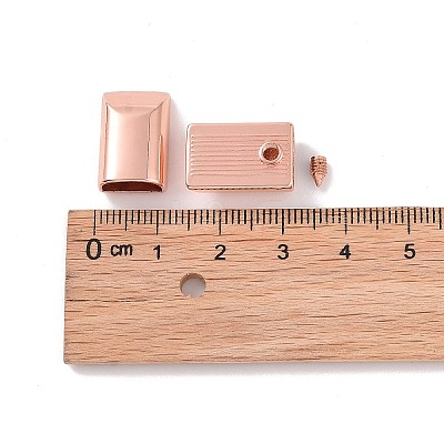64Pcs 8 Colors Zinc Alloy Cord Ends FIND-WR0007-46-1