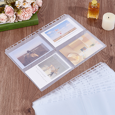 PVC Plastic Album Binder Refill Pages FIND-WH0173-118B-1