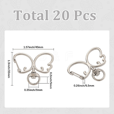 20Pcs Alloy Swivel Clasps FIND-SC0017-28P-1