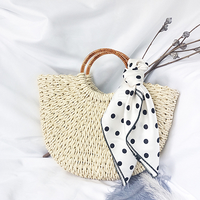 Rattan Woven Wood Bag Handles WOOD-PH0008-95-1