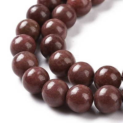 Natural Rhodonite Round Bead Strands G-J302-10-6mm-1