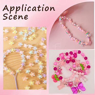 120Pcs Transparent Acrylic Beads TACR-SP0001-11B-1