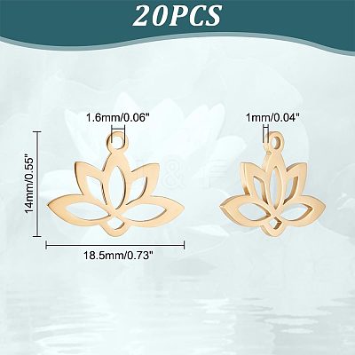 20Pcs 201 Stainless Steel Pendants STAS-UN0040-69-1
