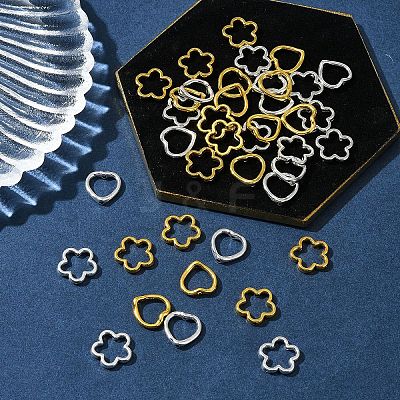 50Pcs Tibetan Style Alloy Bead Frame TIBEB-FS0001-11AG-1