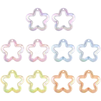 20Pcs Transparent Acrylic Pendants MACR-YW0004-18A-1
