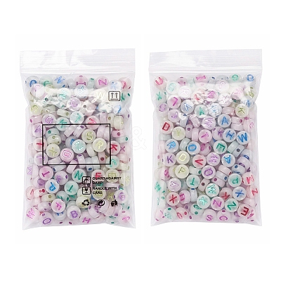 200Pcs Luminous Acrylic Beads MACR-YW0001-39-1