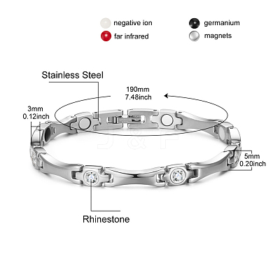 Stainless Steel Panther Chain Watch Band Bracelets JB676B-1