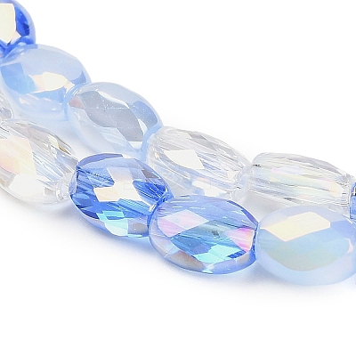 Electroplated Glass Beads Strands EGLA-P067-02A-03-1