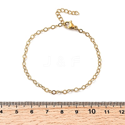 Ion Plating(IP) 304 Stainless Steel Link Chain Bracelets for Women Men BJEW-A050-02G-01-1