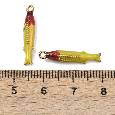 304 Stainless Steel Enamel Pendants STAS-C150-01B-1
