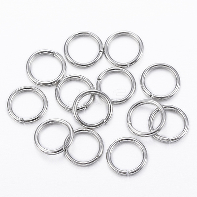 Tarnish Resistant 304 Stainless Steel Open Jump Rings X-STAS-H555-10P-1