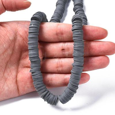Flat Round Handmade Polymer Clay Beads CLAY-R067-10mm-41-1