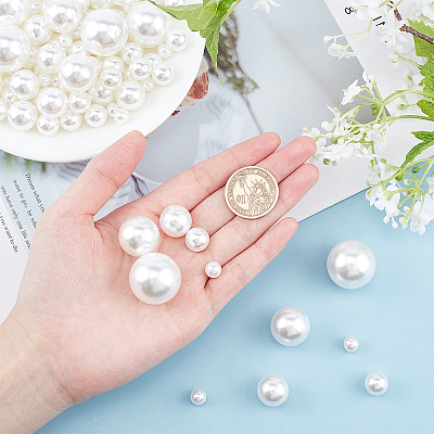 Resin Imitation Pearl Beads RESI-CA0001-06-1