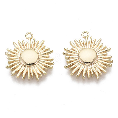 Brass Solar Eclipse Pendants KK-R130-009G-NF-1