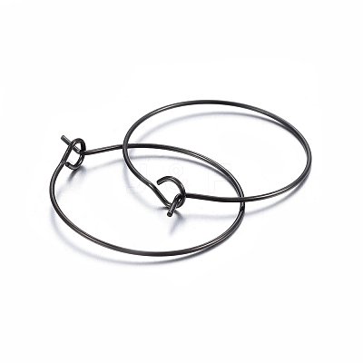 304 Stainless Steel Hoop Earring Settings X-STAS-H467-01B-25MM-1