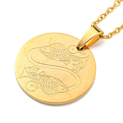 Constellation Pendant Necklaces NJEW-S422-04G-12-1