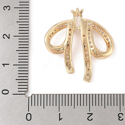 Brass Micro Pave Clear Cubic Zirconia Pendants LS-KK-N256-18G-1
