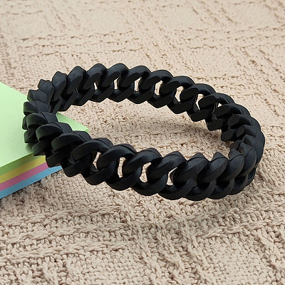 Braided Silicone Stretch Bracelets for Men WG97979-02-1