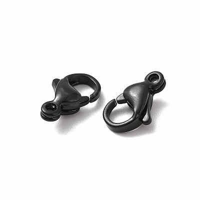 Spray Painted 304 Stainless Steel Lobster Claw Clasps STAS-R120-01D-02-1