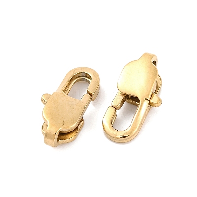 Ion Plating(IP) 304 Stainless Steel Lobster Claw Clasps STAS-F094-05B-G-1