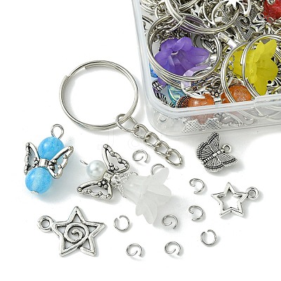 Alloy with Transparent Acrylic Pendants FIND-FS0002-33-1