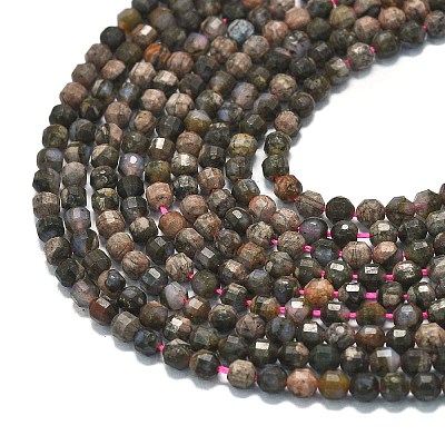 Natural Glaucophane Beads Strands G-A260-A09-01-1