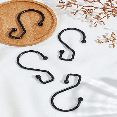 4Pcs Iron Shower Curtain Hook AJEW-LP0006-33-1
