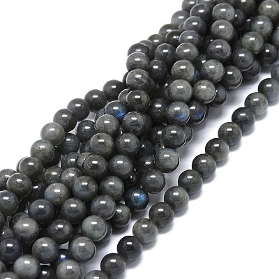 Natural Larvikite Beads Strands G-O201A-07B-1