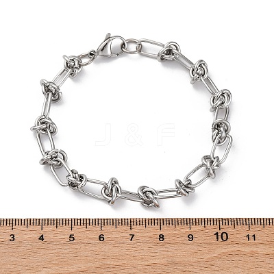 Tarnish Resistant 304 Stainless Steel Link Chain Bracelets X-BJEW-Z011-09P-1
