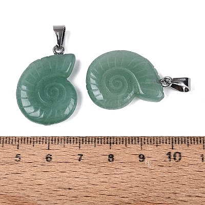 Natural Green Aventurine Pendants G-Q601-45D-1