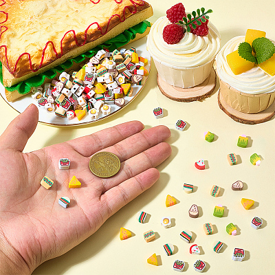 400Pcs 8 Styles Handmade Polymer Clay Beads CLAY-SC0002-55-1