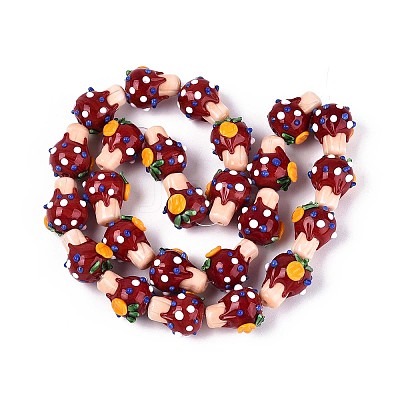 Handmade Lampwork Bumpy Beads LAMP-T022-06D-1